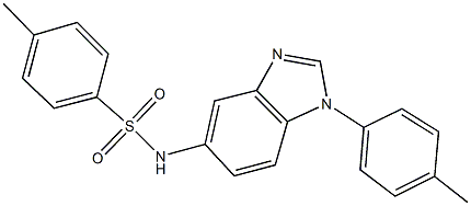 4-methyl-N-[1-(4-methylphenyl)-1H-benzimidazol-5-yl]benzenesulfonamide Struktur