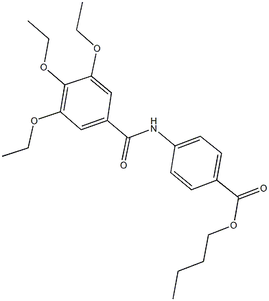 butyl 4-[(3,4,5-triethoxybenzoyl)amino]benzoate Struktur