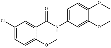 5-chloro-N-(3,4-dimethoxyphenyl)-2-methoxybenzamide Struktur