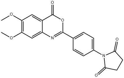 1-{4-[6,7-bis(methyloxy)-4-oxo-4H-3,1-benzoxazin-2-yl]phenyl}pyrrolidine-2,5-dione Structure