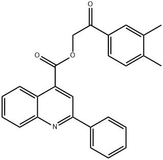 2-(3,4-dimethylphenyl)-2-oxoethyl 2-phenyl-4-quinolinecarboxylate Struktur