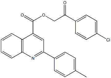 2-(4-chlorophenyl)-2-oxoethyl 2-(4-methylphenyl)-4-quinolinecarboxylate Struktur