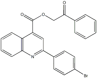 2-oxo-2-phenylethyl 2-(4-bromophenyl)-4-quinolinecarboxylate Struktur