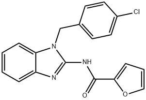 N-[1-(4-chlorobenzyl)-1H-benzimidazol-2-yl]-2-furamide Struktur