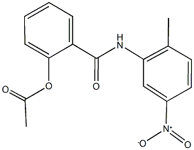 2-({5-nitro-2-methylanilino}carbonyl)phenyl acetate Struktur