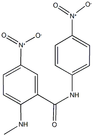 5-nitro-N-{4-nitrophenyl}-2-(methylamino)benzamide Struktur