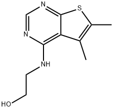 2-[(5,6-dimethylthieno[2,3-d]pyrimidin-4-yl)amino]ethanol Struktur