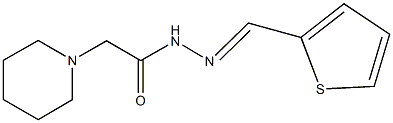 2-(1-piperidinyl)-N'-(2-thienylmethylene)acetohydrazide Struktur