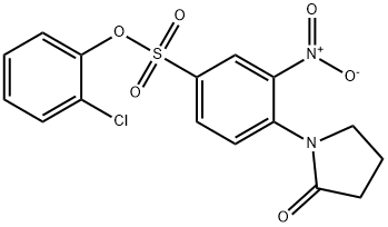 2-chlorophenyl 3-nitro-4-(2-oxo-1-pyrrolidinyl)benzenesulfonate Struktur