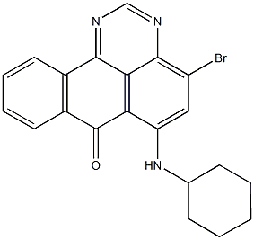 4-bromo-6-(cyclohexylamino)-7H-benzo[e]perimidin-7-one Struktur