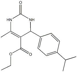 ethyl 4-(4-isopropylphenyl)-6-methyl-2-oxo-1,2,3,4-tetrahydro-5-pyrimidinecarboxylate Struktur