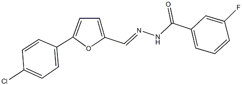 N'-{[5-(4-chlorophenyl)-2-furyl]methylene}-3-fluorobenzohydrazide Struktur