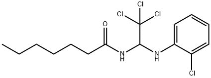 N-[2,2,2-trichloro-1-(2-chloroanilino)ethyl]heptanamide Struktur