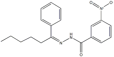 3-nitro-N'-(1-phenylhexylidene)benzohydrazide Struktur