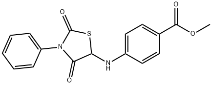 methyl 4-[(2,4-dioxo-3-phenyl-1,3-thiazolidin-5-yl)amino]benzoate Struktur