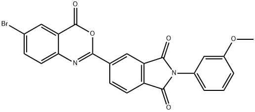 5-(6-bromo-4-oxo-4H-3,1-benzoxazin-2-yl)-2-(3-methoxyphenyl)-1H-isoindole-1,3(2H)-dione Struktur