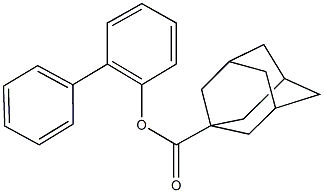 [1,1'-biphenyl]-2-yl 1-adamantanecarboxylate Struktur