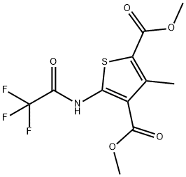 dimethyl 3-methyl-5-[(trifluoroacetyl)amino]-2,4-thiophenedicarboxylate Struktur