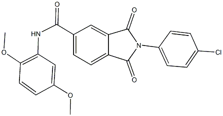 2-(4-chlorophenyl)-N-(2,5-dimethoxyphenyl)-1,3-dioxo-5-isoindolinecarboxamide Struktur