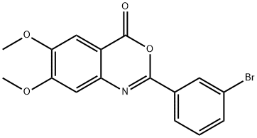 2-(3-bromophenyl)-6,7-dimethoxy-4H-3,1-benzoxazin-4-one Struktur