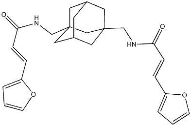 3-(2-furyl)-N-{[3-({[3-(2-furyl)acryloyl]amino}methyl)-1-adamantyl]methyl}acrylamide Struktur