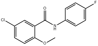 5-chloro-N-(4-fluorophenyl)-2-methoxybenzamide Struktur