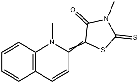 3-methyl-5-(1-methyl-2(1H)-quinolinylidene)-2-thioxo-1,3-thiazolidin-4-one Struktur