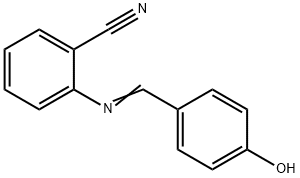 2-[(4-hydroxybenzylidene)amino]benzonitrile Struktur