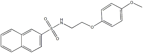 N-[2-(4-methoxyphenoxy)ethyl]-2-naphthalenesulfonamide Struktur