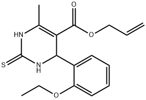 allyl 4-(2-ethoxyphenyl)-6-methyl-2-thioxo-1,2,3,4-tetrahydropyrimidine-5-carboxylate Struktur