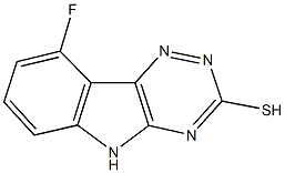 9-fluoro-5H-[1,2,4]triazino[5,6-b]indole-3-thiol Struktur