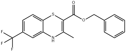 benzyl 3-methyl-6-(trifluoromethyl)-4H-1,4-benzothiazine-2-carboxylate Struktur