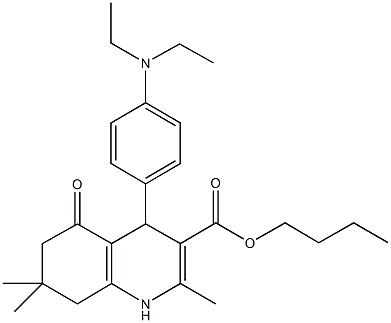 butyl 4-[4-(diethylamino)phenyl]-2,7,7-trimethyl-5-oxo-1,4,5,6,7,8-hexahydro-3-quinolinecarboxylate Struktur