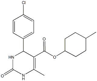 4-methylcyclohexyl 4-(4-chlorophenyl)-6-methyl-2-oxo-1,2,3,4-tetrahydro-5-pyrimidinecarboxylate Struktur