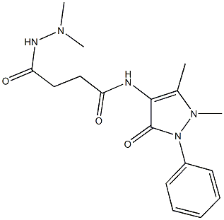 4-(2,2-dimethylhydrazino)-N-(1,5-dimethyl-3-oxo-2-phenyl-2,3-dihydro-1H-pyrazol-4-yl)-4-oxobutanamide Struktur