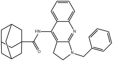 N-(1-benzyl-2,3-dihydro-1H-pyrrolo[2,3-b]quinolin-4-yl)-1-adamantanecarboxamide Struktur