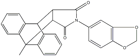 17-(1,3-benzodioxol-5-yl)-1-methyl-17-azapentacyclo[6.6.5.0~2,7~.0~9,14~.0~15,19~]nonadeca-2,4,6,9,11,13-hexaene-16,18-dione Struktur