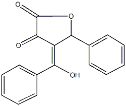 4-[hydroxy(phenyl)methylene]-5-phenyldihydro-2,3-furandione Struktur