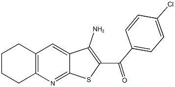 (3-amino-5,6,7,8-tetrahydrothieno[2,3-b]quinolin-2-yl)(4-chlorophenyl)methanone Struktur