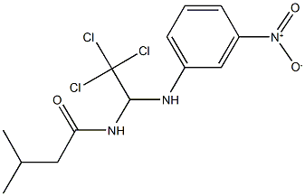 3-methyl-N-(2,2,2-trichloro-1-{3-nitroanilino}ethyl)butanamide Struktur