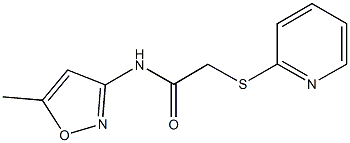 N-(5-methyl-3-isoxazolyl)-2-(2-pyridinylsulfanyl)acetamide Struktur