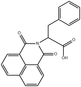 2-(1,3-dioxo-1H-benzo[de]isoquinolin-2(3H)-yl)-3-phenylpropanoic acid Struktur