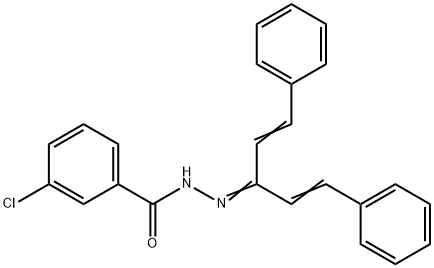 3-chloro-N'-[3-phenyl-1-(2-phenylvinyl)-2-propenylidene]benzohydrazide Struktur