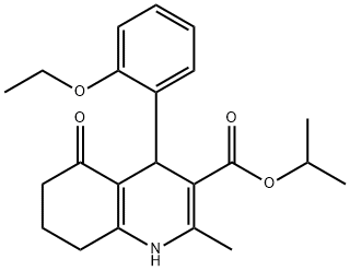 isopropyl 4-(2-ethoxyphenyl)-2-methyl-5-oxo-1,4,5,6,7,8-hexahydro-3-quinolinecarboxylate Struktur