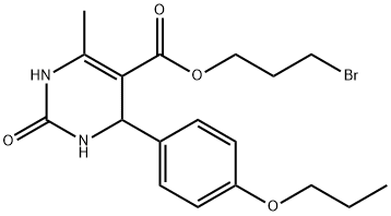 3-bromopropyl 6-methyl-2-oxo-4-(4-propoxyphenyl)-1,2,3,4-tetrahydropyrimidine-5-carboxylate Struktur