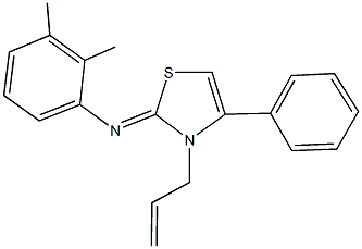 N-(3-allyl-4-phenyl-1,3-thiazol-2(3H)-ylidene)-N-(2,3-dimethylphenyl)amine Struktur