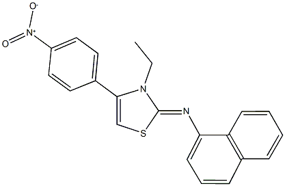 3-ethyl-4-{4-nitrophenyl}-2-(1-naphthylimino)-2,3-dihydro-1,3-thiazole Struktur