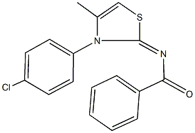 N-(3-(4-chlorophenyl)-4-methyl-1,3-thiazol-2(3H)-ylidene)benzamide Struktur