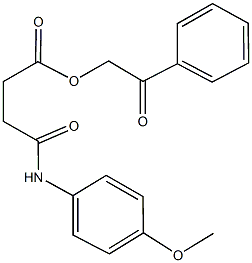 2-oxo-2-phenylethyl 4-(4-methoxyanilino)-4-oxobutanoate Struktur