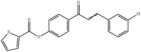 4-[3-(3-chlorophenyl)acryloyl]phenyl 2-thiophenecarboxylate Struktur